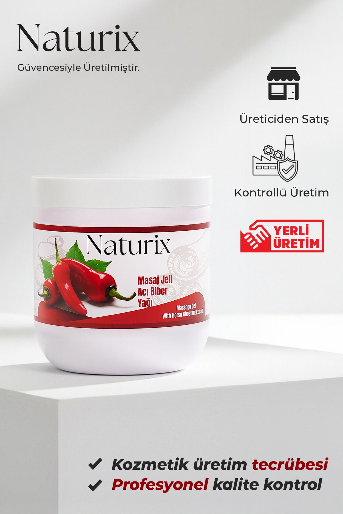 2'li Paprika Biberli Balsam Masaj Jeli 500 ml Kırmızı Biber Masaj Jeli